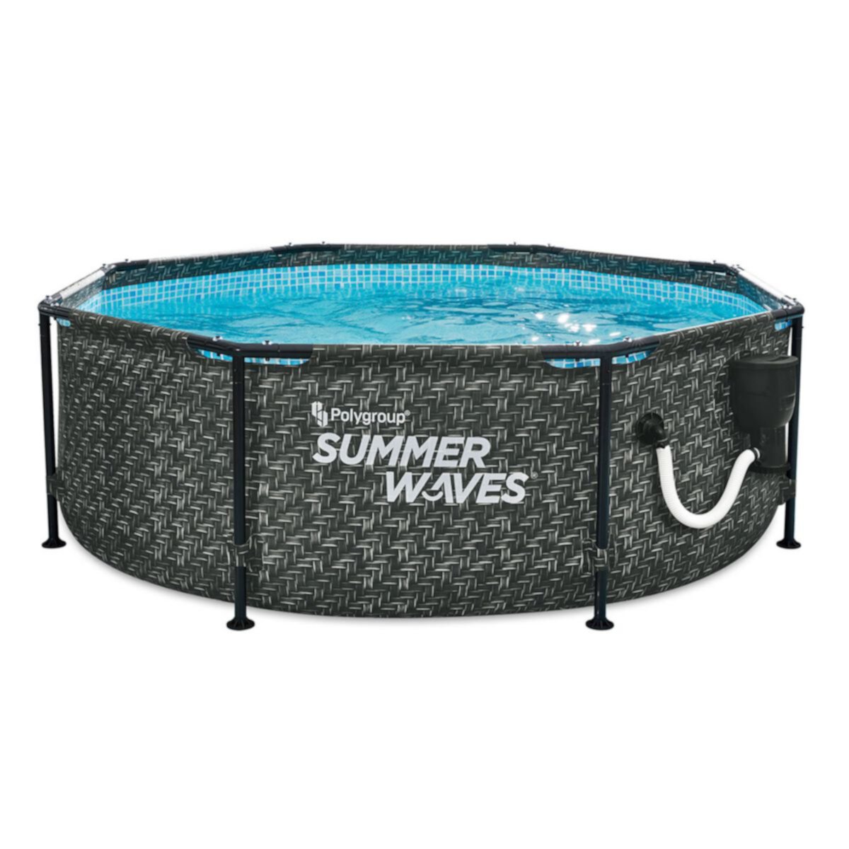 Summer Waves Active 8ft x 30in Above Ground Frame Swimming Pool Set with Pump Summer Waves