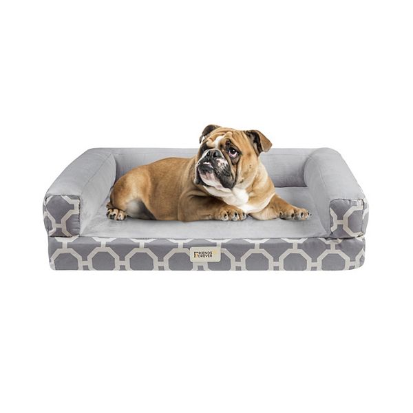 Madison Park Harper Modern & Luxurious Couch Pet Bed Friends Forever