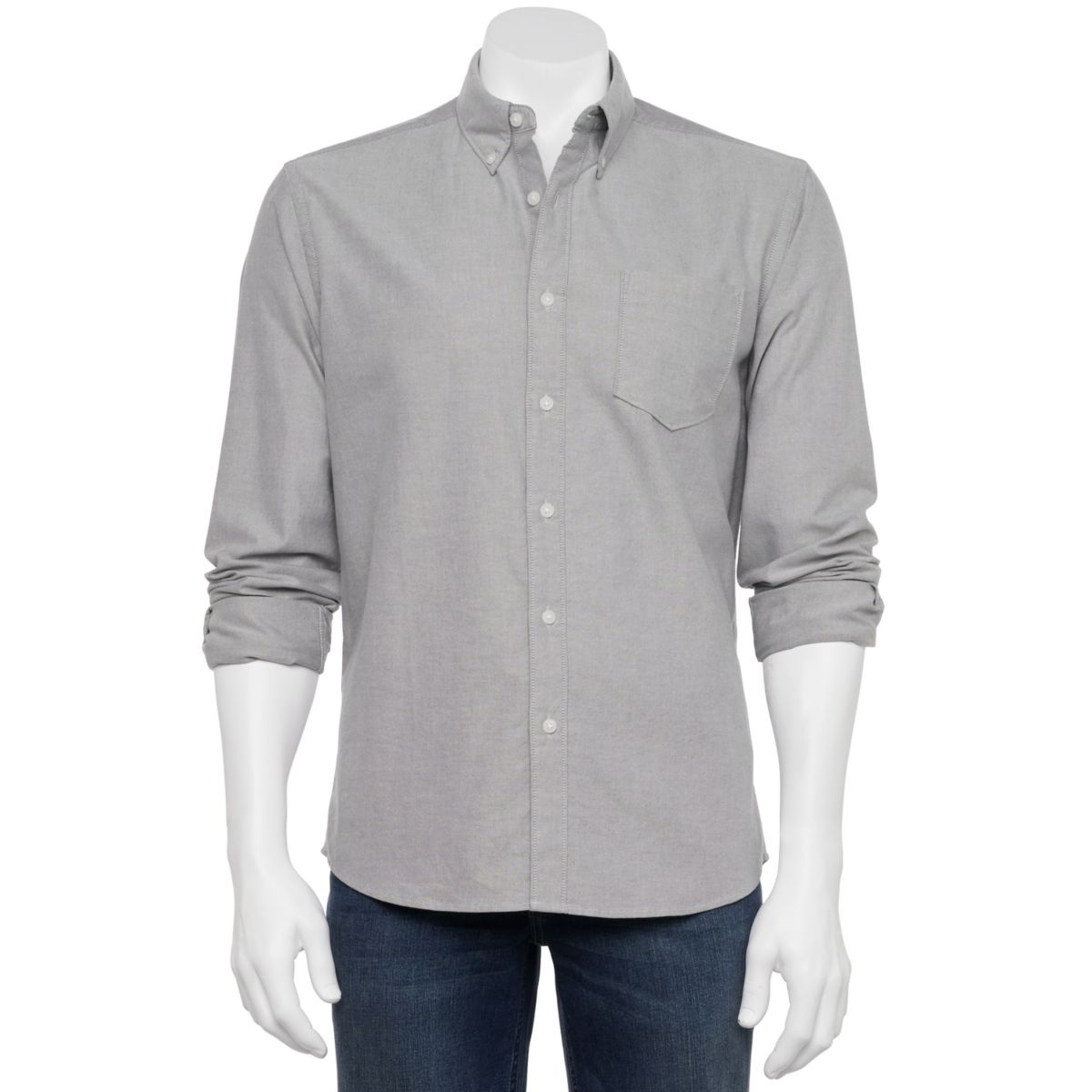 Мужская рубашка Sonoma Goods For Life® идеальной длины на пуговицах SONOMA