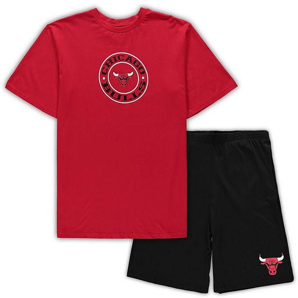 Мужские Concepts Sport Red/Black Chicago Bulls Big &amp; Высокая футболка и усилитель; Шорты для сна Unbranded