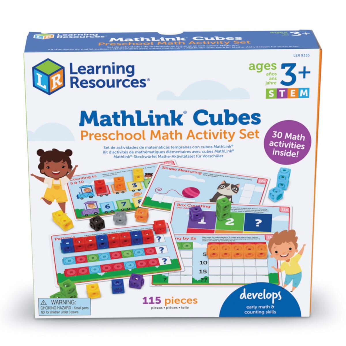 Учебные ресурсы Набор MathLink Cubes для дошкольников по математике Learning Resources