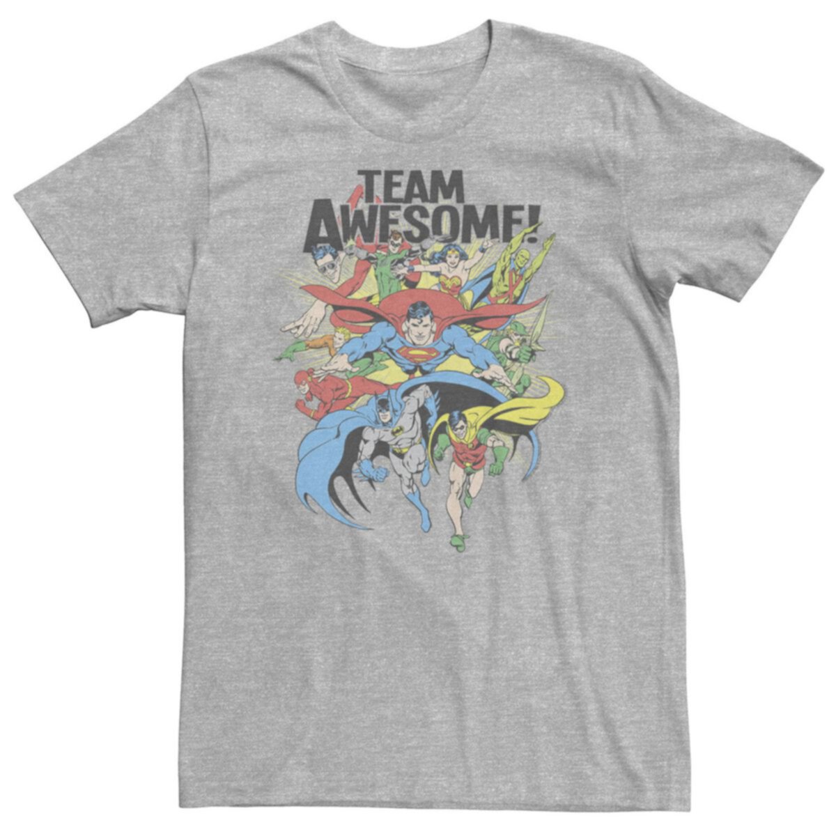 Большой &amp; Высокая групповая футболка команды Лиги Справедливости DC Comics DC Comics