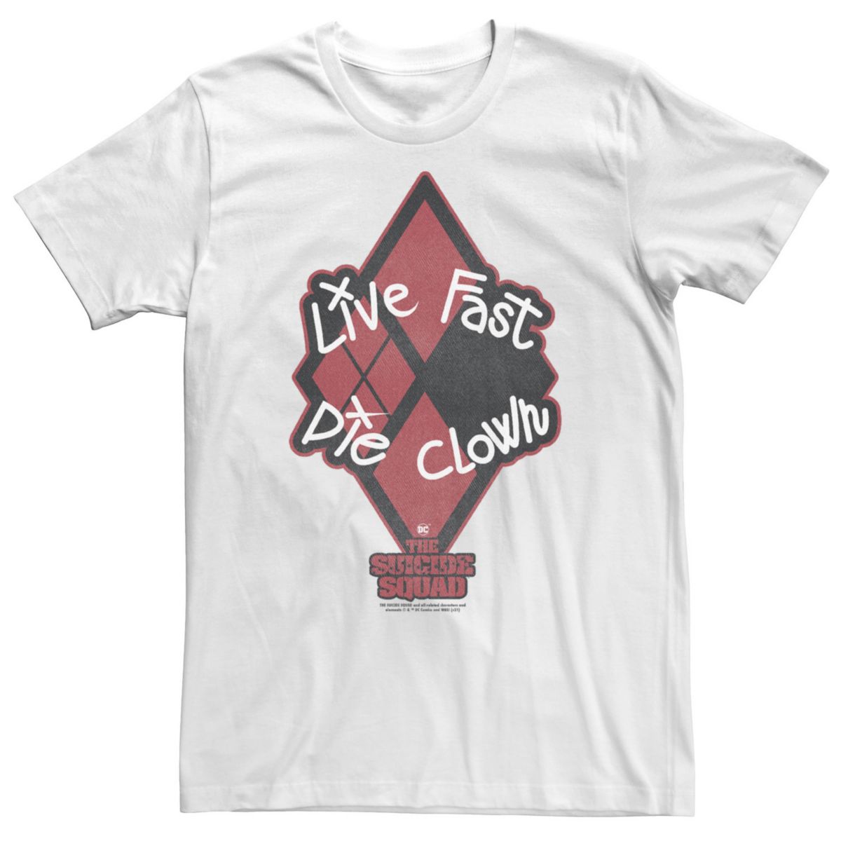 Большой &amp; Высокая футболка с логотипом DC Comics The Suicide Squad Live Fast DC Comics