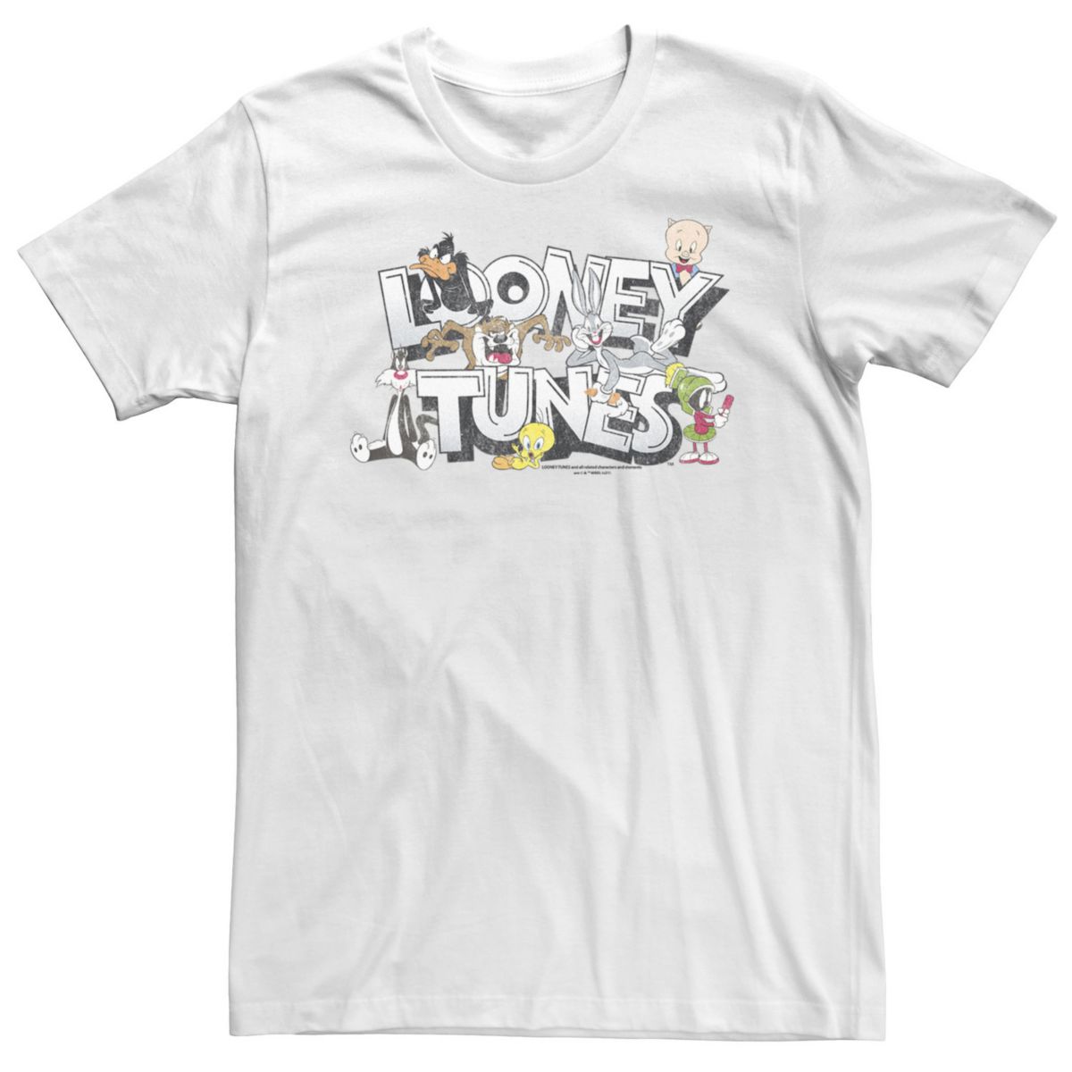 Большой &amp; Высокая футболка с логотипом персонажа Looney Tunes Looney Tunes