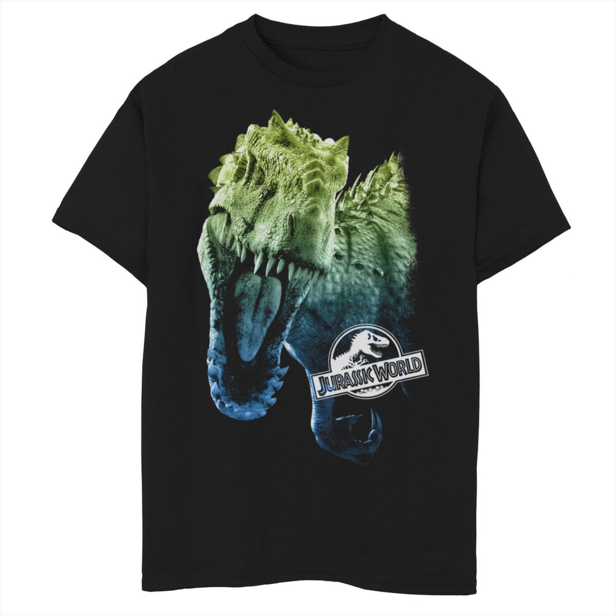 Темная футболка с рисунком «Мир Юрского периода Indominus Rex» для мальчиков 8–20 лет Jurassic Park