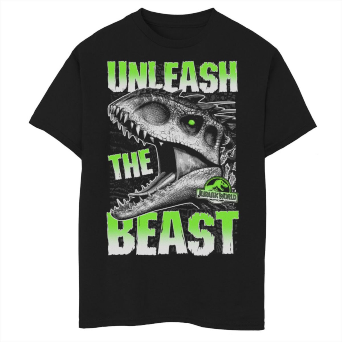 Футболка с рисунком Jurassic World Unleash The Beast для мальчиков 8–20 лет Jurassic Park