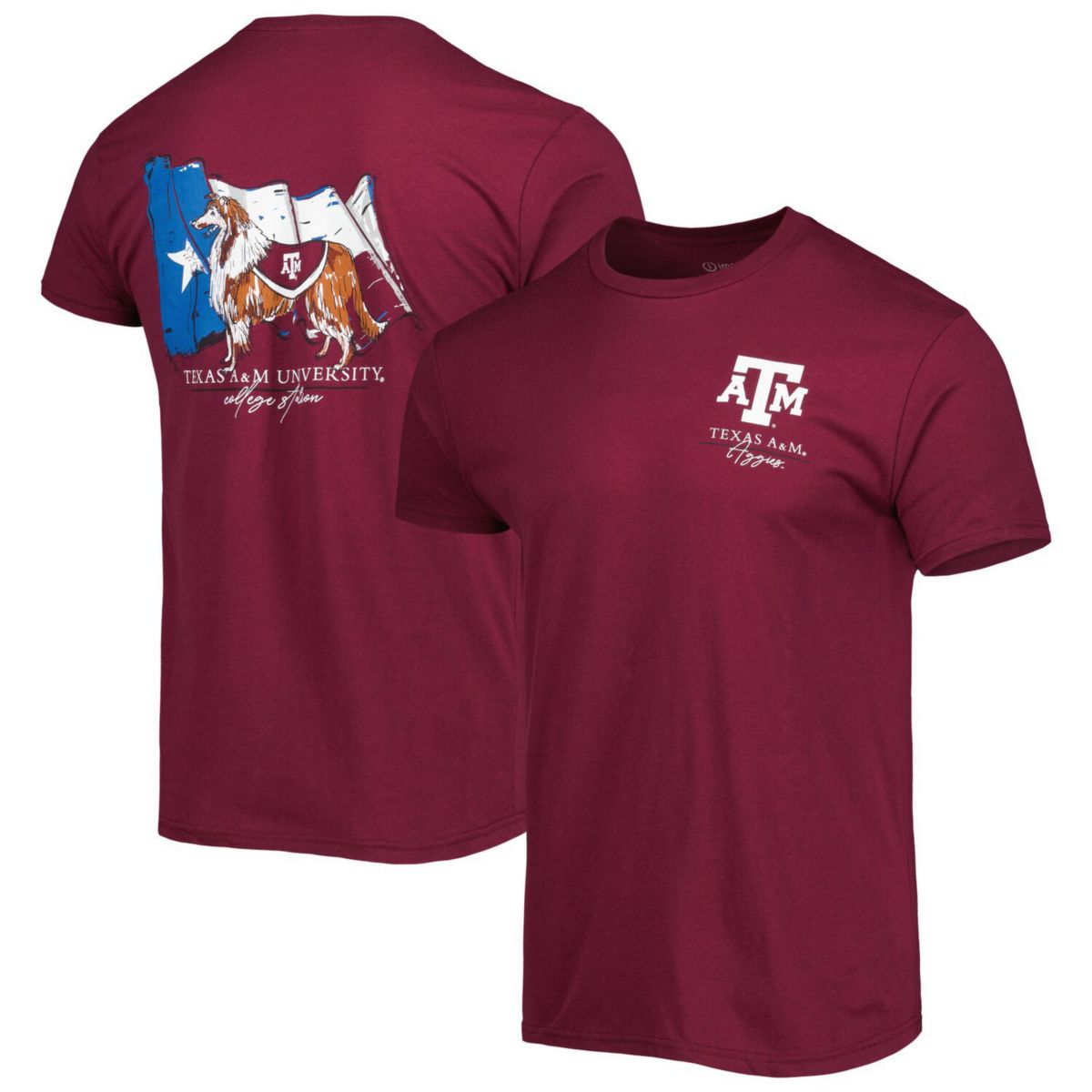 Мужская темно-бордовая футболка Texas A&M Aggies Hyperlocal Team Image One