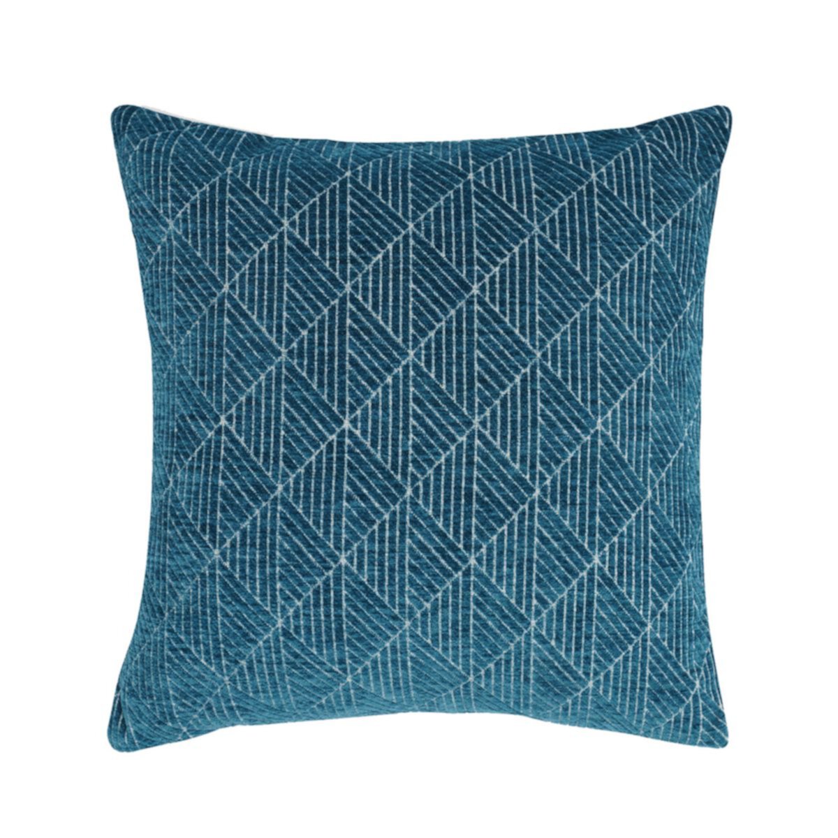 Двусторонняя декоративная подушка из жаккардовой ткани из синели с геометрическим рисунком FRESHMINT FRESHMINT