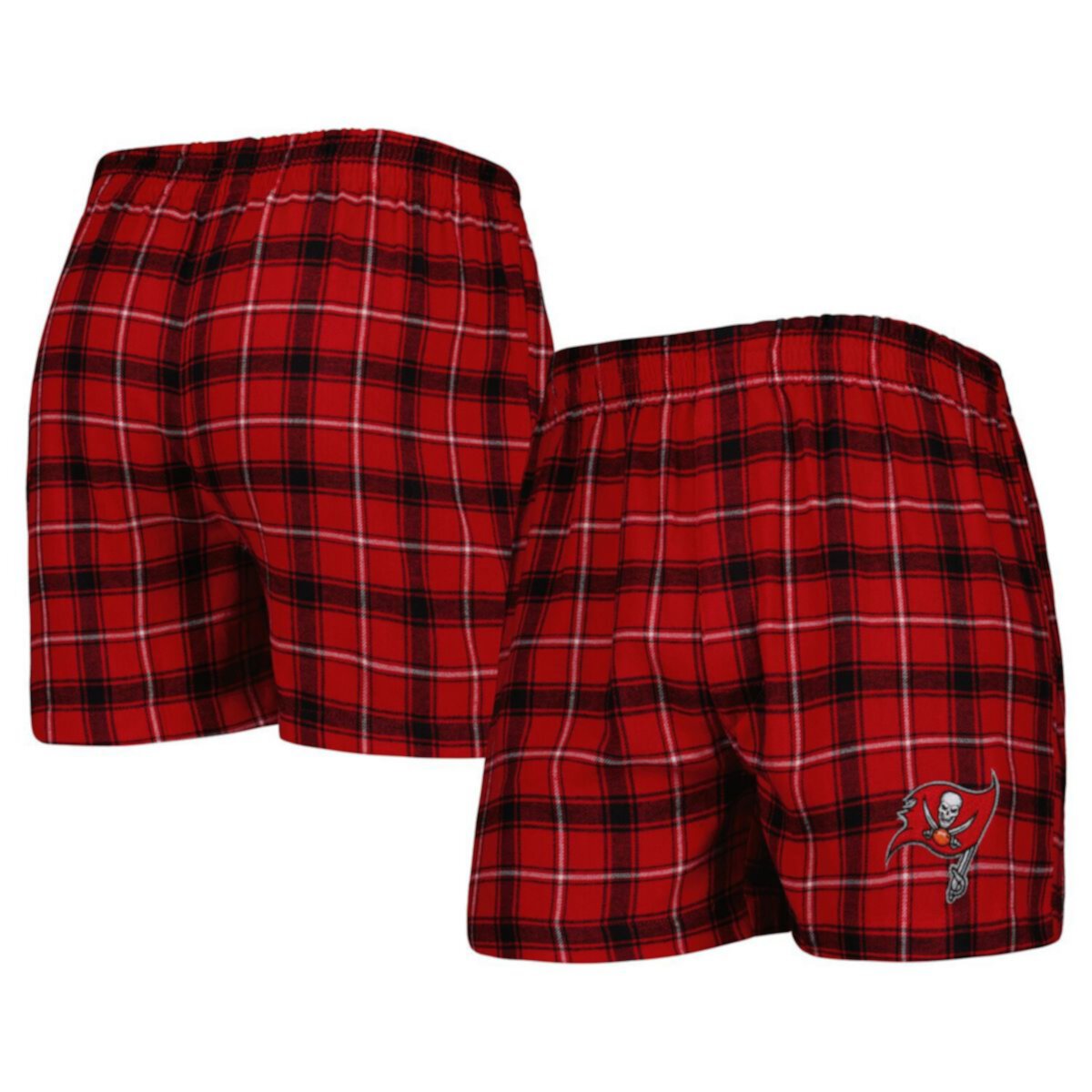 Мужские боксёры flannel Tampa Bay Buccaneers Ledger с эластичным поясом, красные/чёрные Unbranded