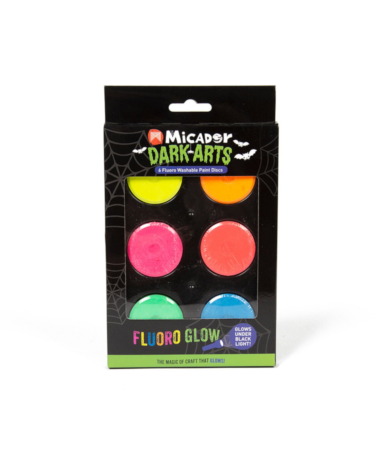 Glow Washable Paint Discs, 6-Color Set Micador Dark Arts