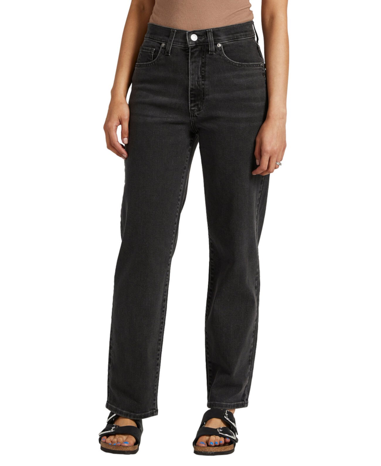 Женские джинсы прямого кроя со средней посадкой Silver Jeans Co.