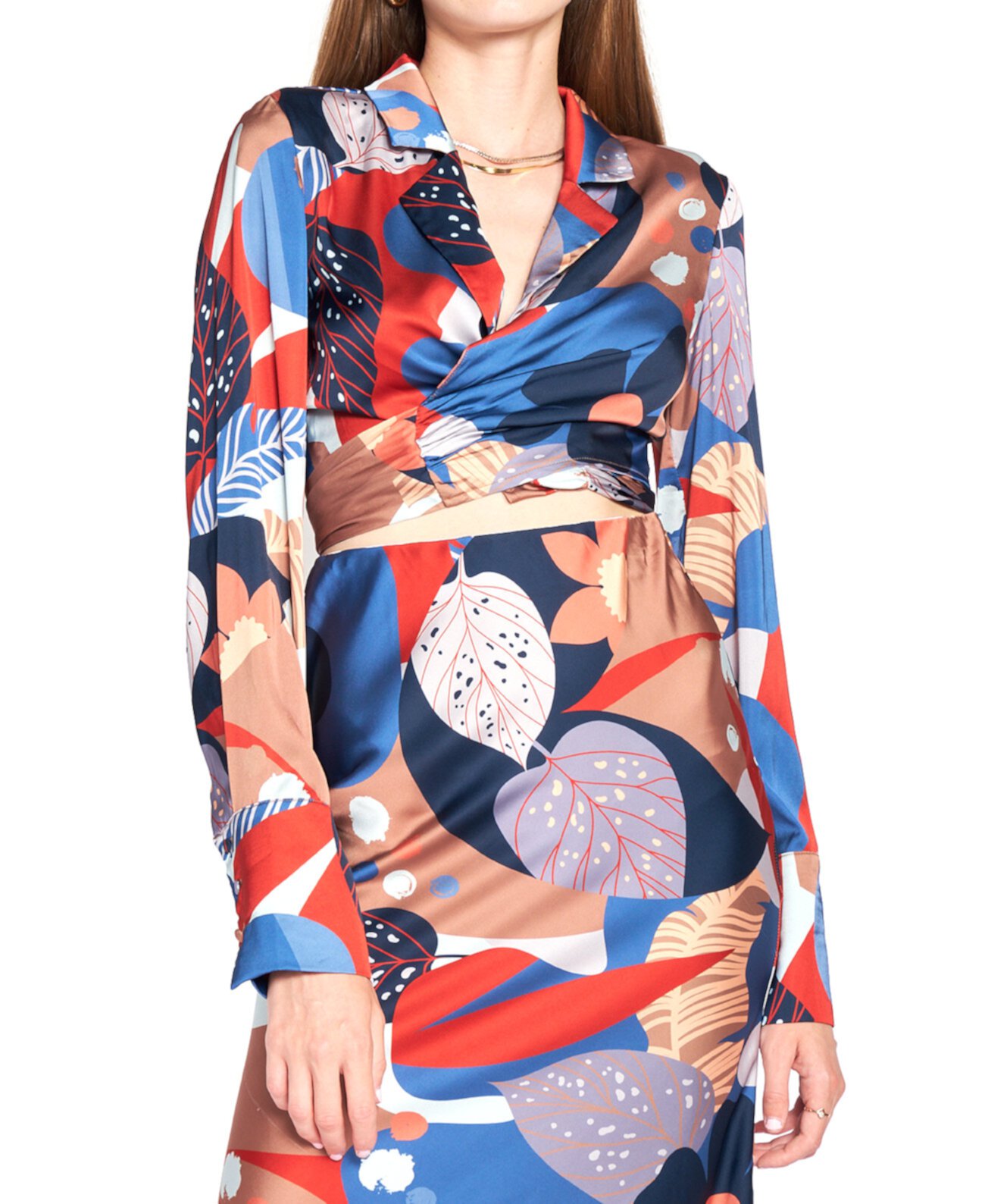 Женская укороченная рубашка Jacqueline с абстрактным принтом EN SAISON