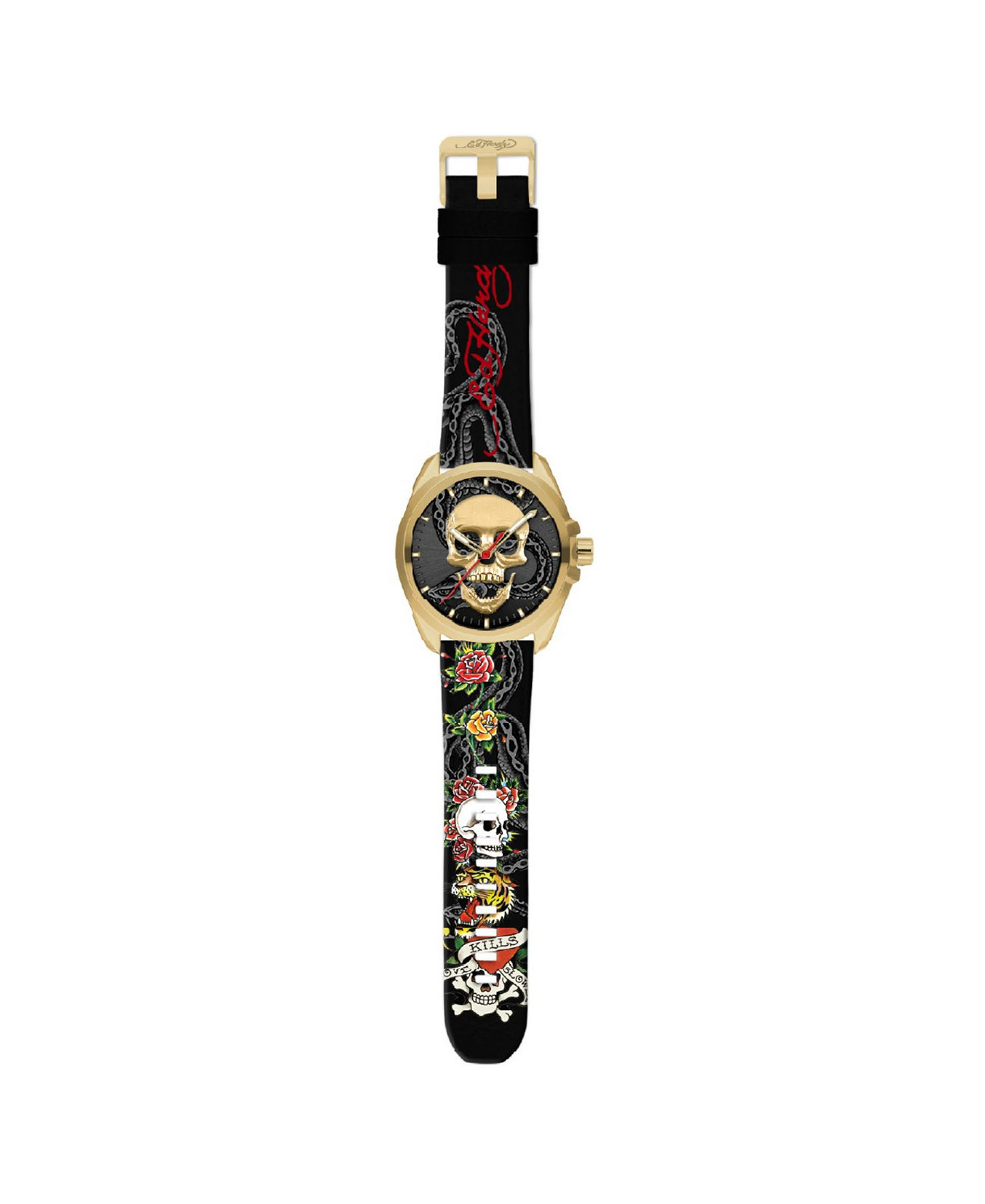 Смарт часы Ed Hardy Чёрный силиконовый ремешок 46mm Ed Hardy