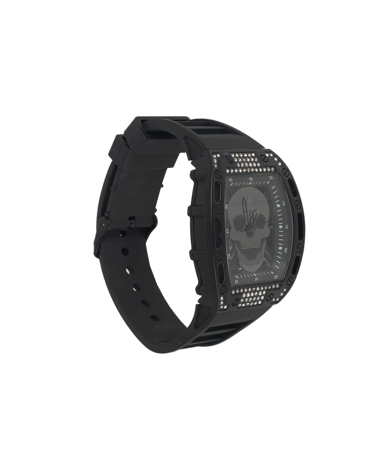 Мужские матовые черные часы с пластиковым ремешком 42 мм Ed Hardy