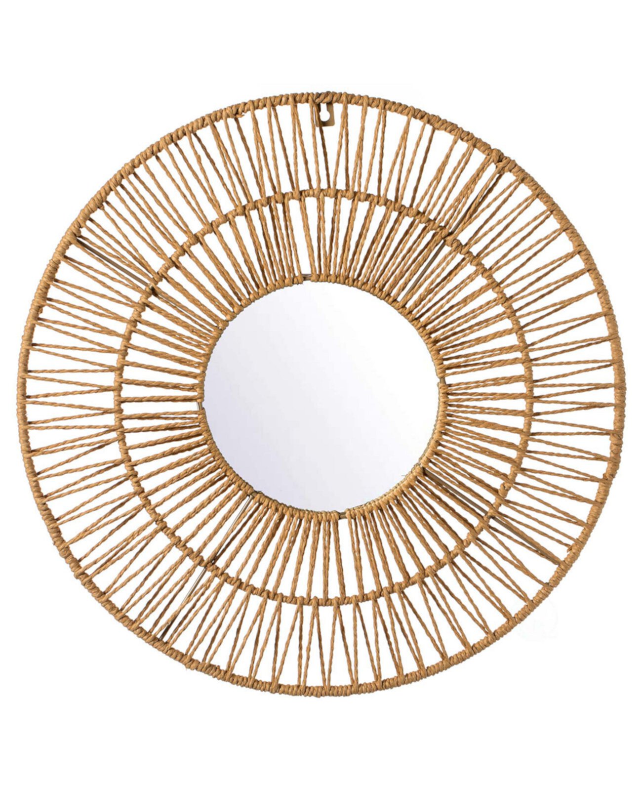 Декоративная сплетенная бумажная веревочка округлой формы современное подвесное настенное зеркало Vintiquewise