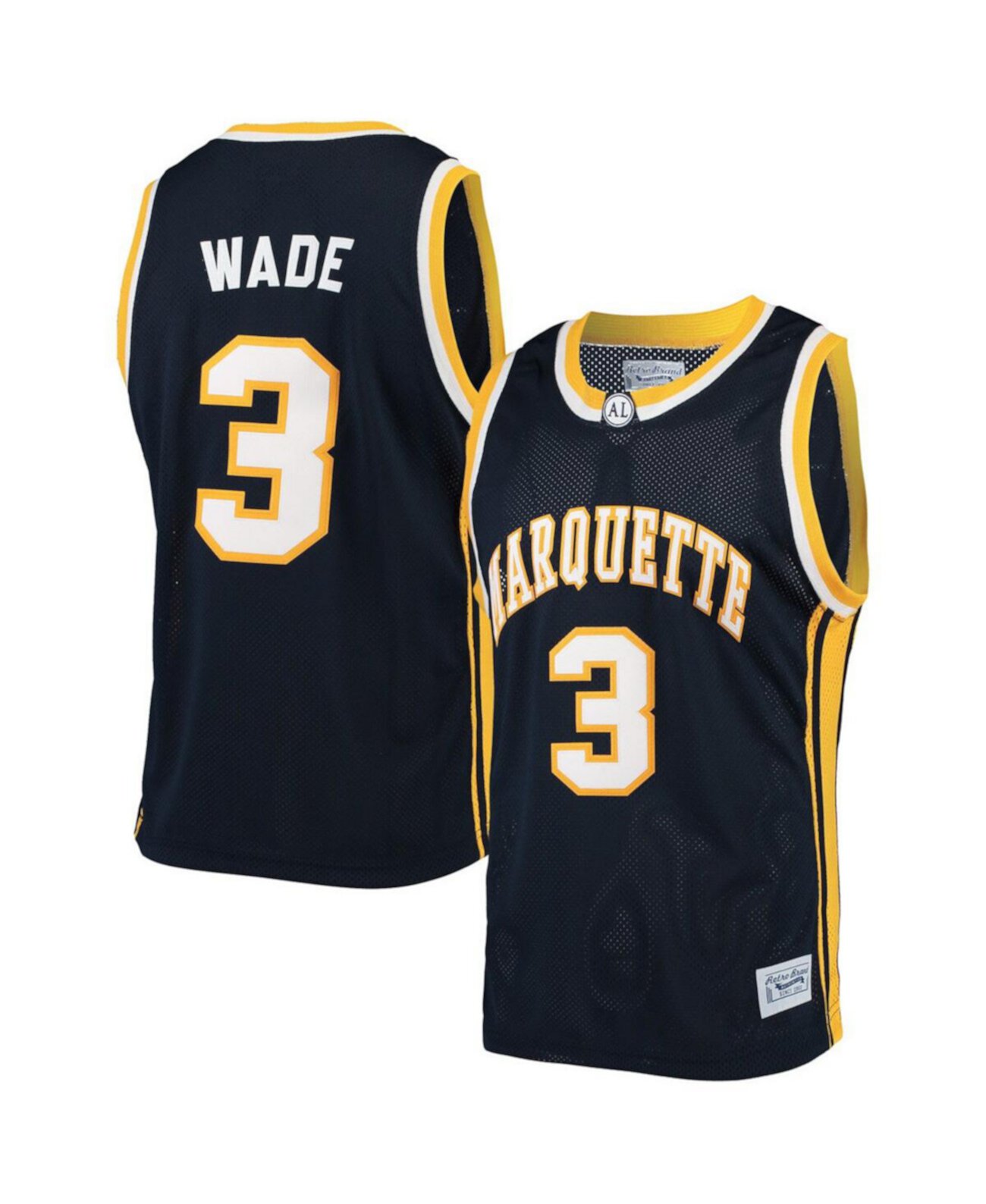 Мужская баскетбольная майка Dwyane Wade Navy Marquette Golden Eagles Alumni Original Retro Brand