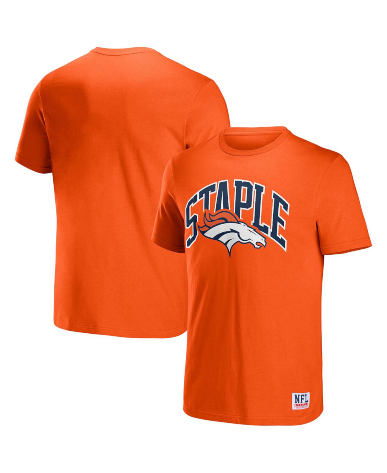 Мужская футболка с коротким рукавом с логотипом NFL X Staple Orange Denver Broncos Lockup NFL