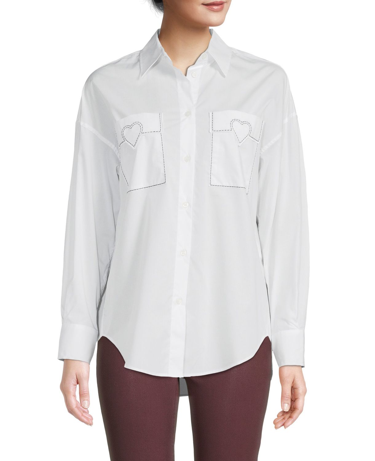 Рубашка на пуговицах с карманом в форме сердца LOVE Moschino