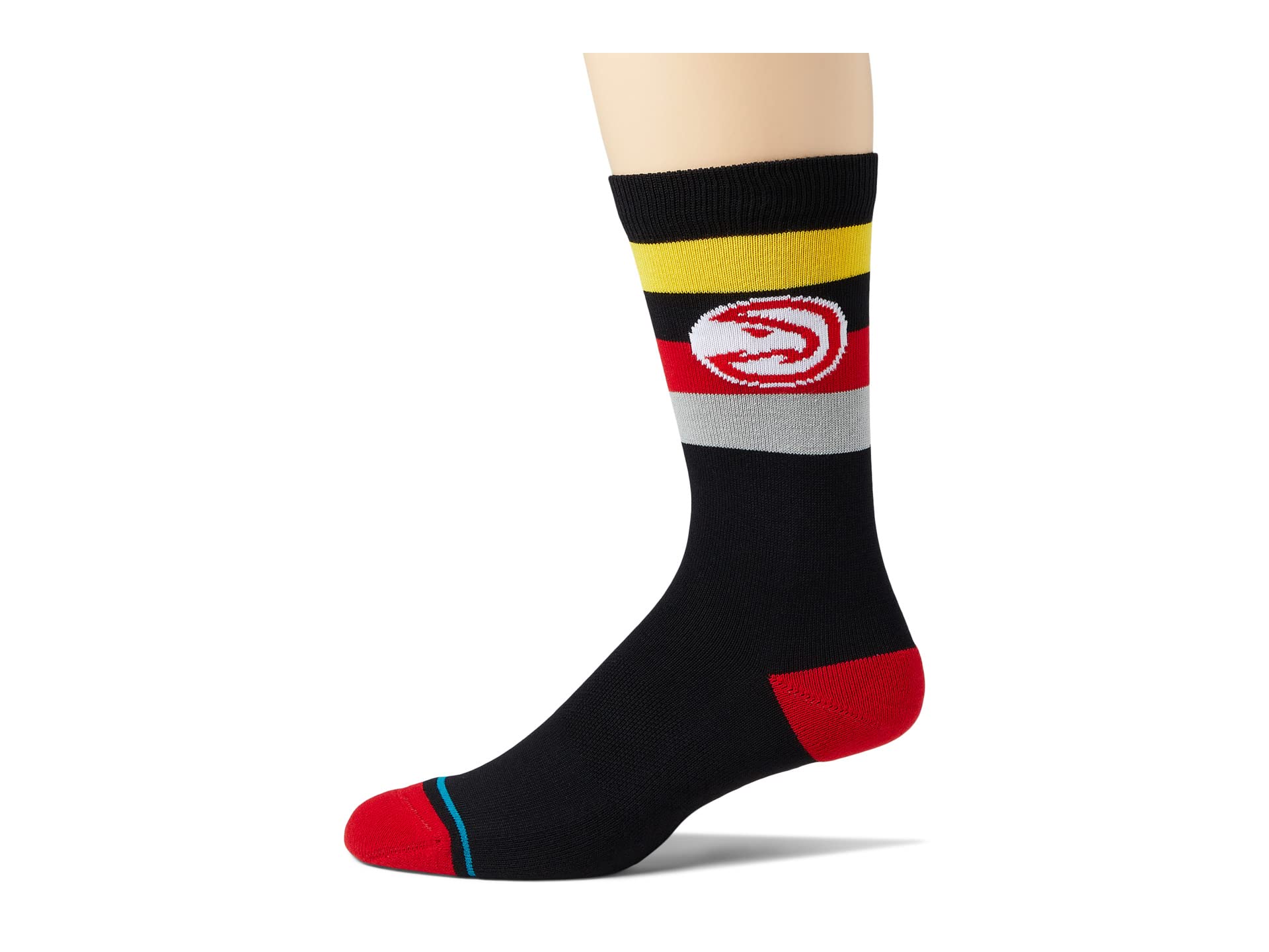 Носки Stance Hawks St Crew с рисунком, контрастными носками и пятками, 75% хлопка Stance