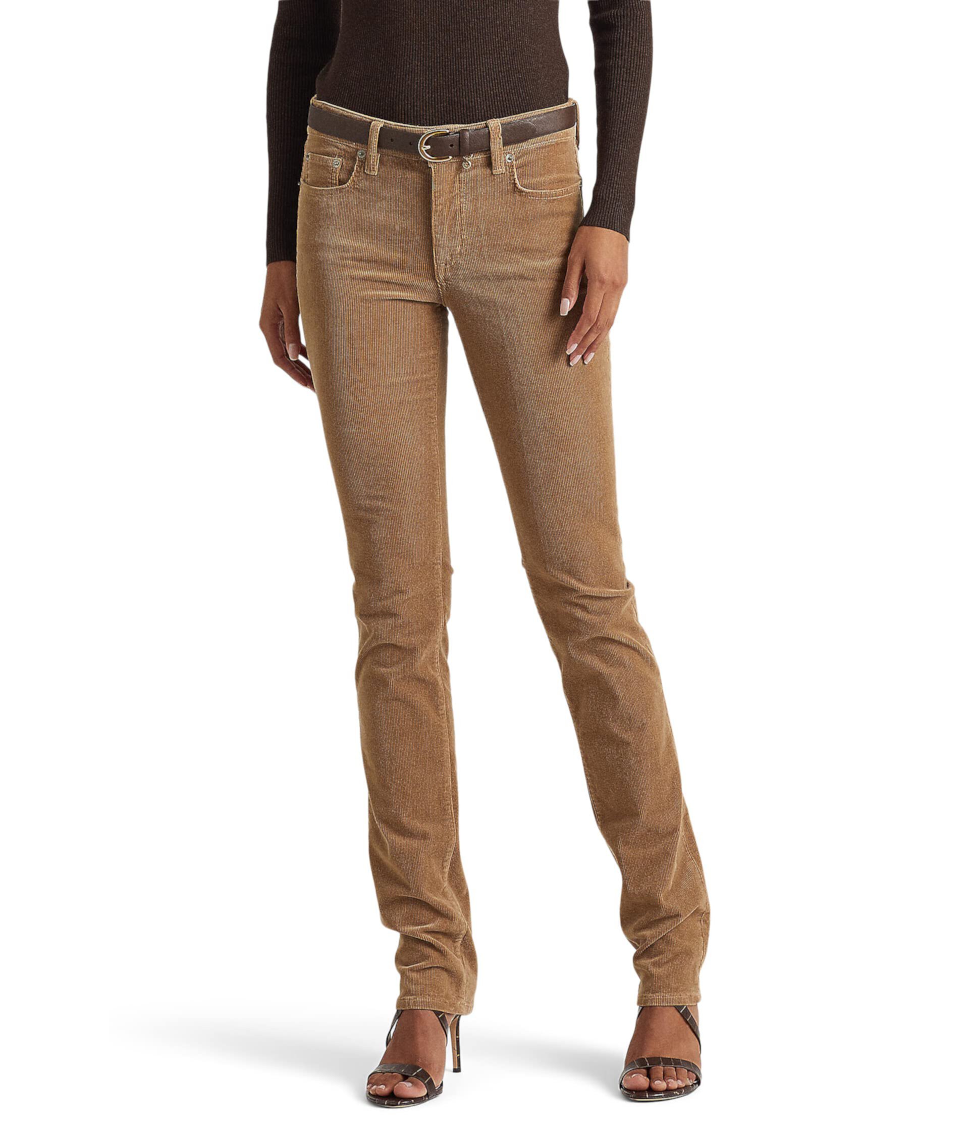 Вельветовые прямые брюки со средней посадкой Ralph Lauren
