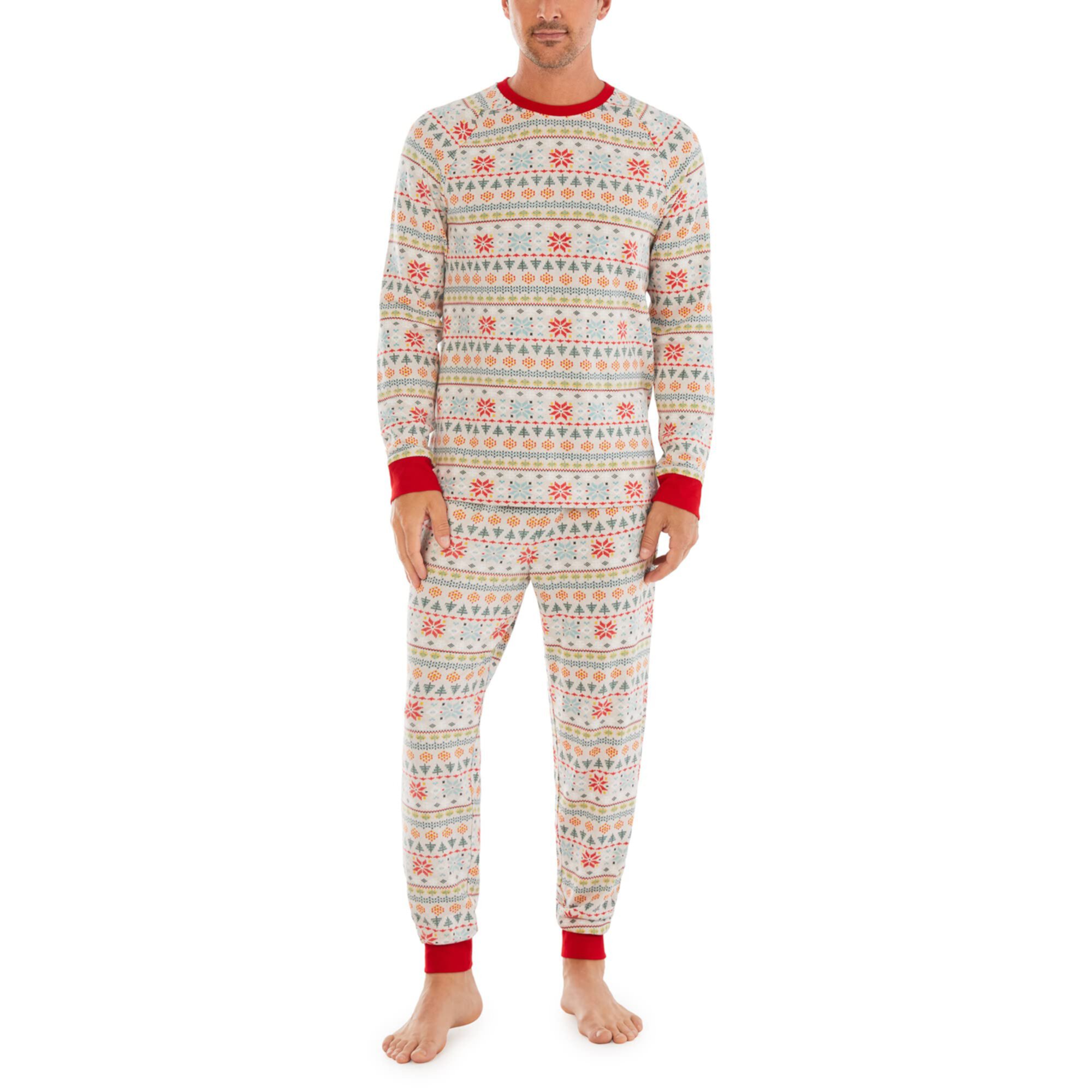 Длинный пижамный комплект Nordic Fair Isle Pajamarama