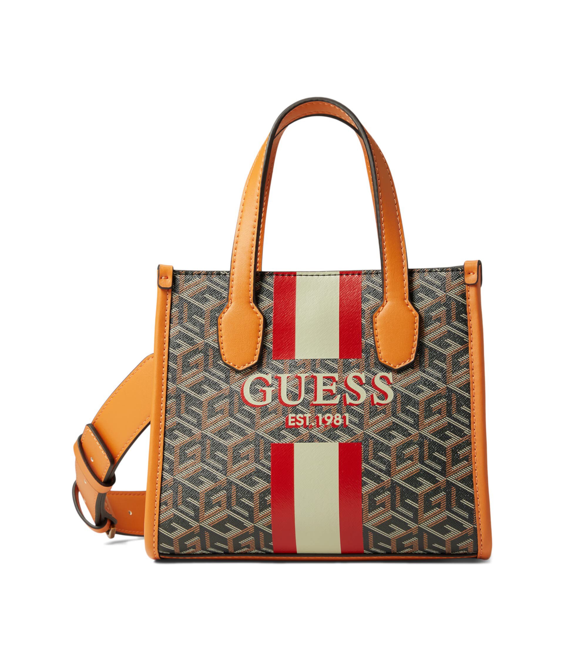 Guess silvana mini. Guess Silvana Mini Tote. Guess сумка тоут Silvana. Сумка guess Silvana Mini. Guess Silvana small Tote сумка.