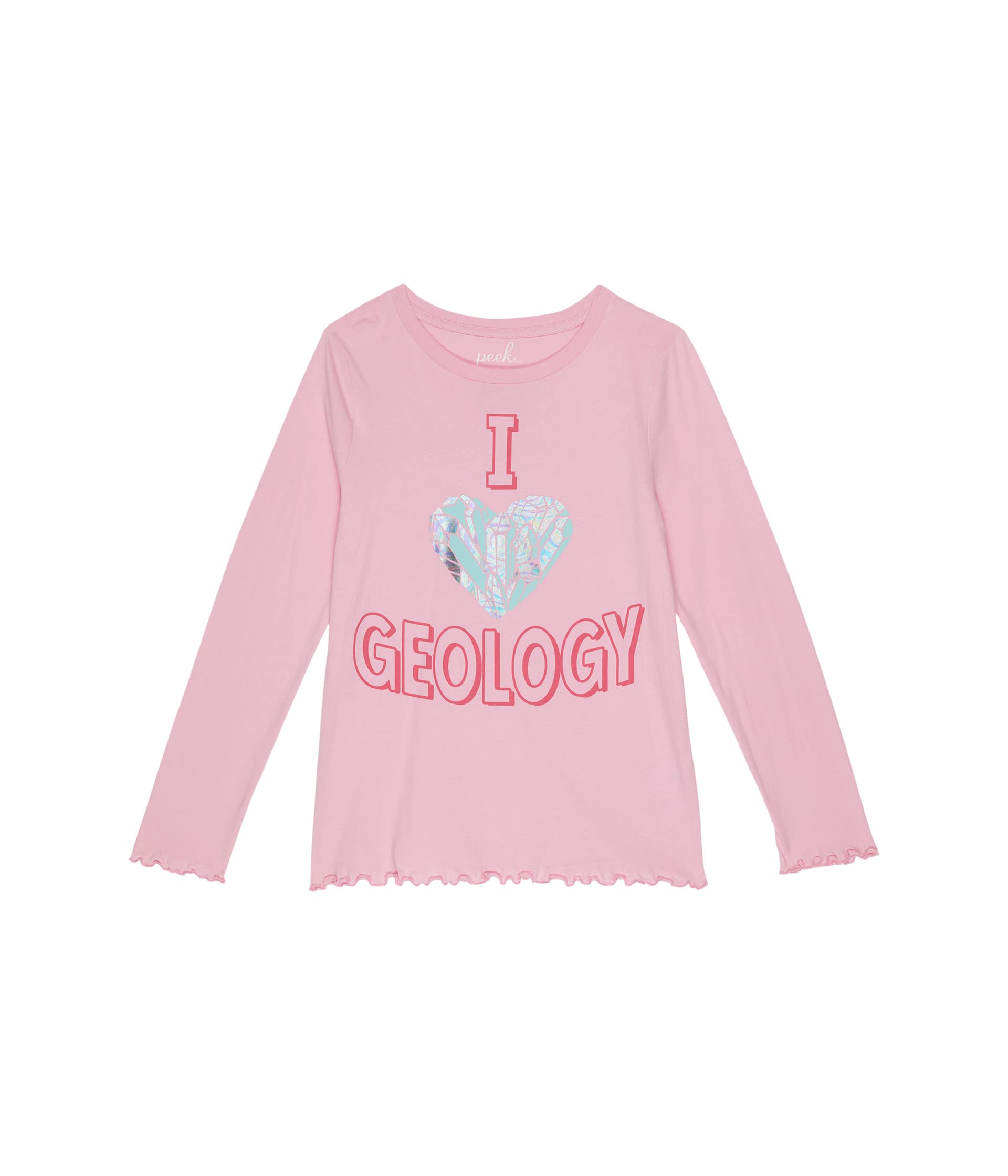 I Love Geology Long Sleeve Tee (Toddler/Little Kids/Big Kids) Peek