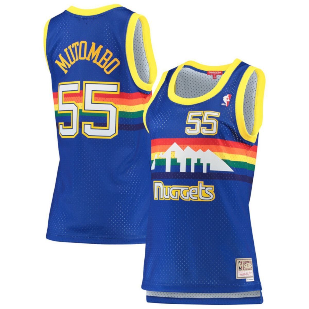 Женская Футболка Mitchell & Ness Дикамбе Мутомбо Королевская Денвер Наггетс 1991-92 Hardwood Classics Swingman Mitchell & Ness