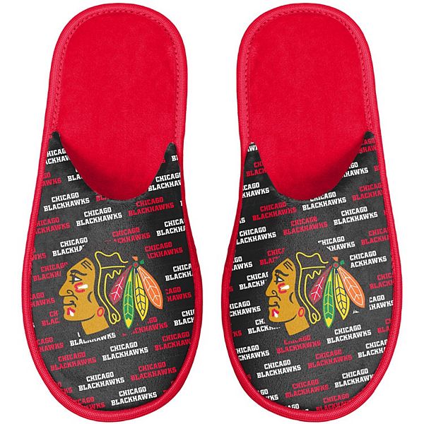 Детские домашние тапочки FOCO Chicago Blackhawks XL 7-8 с нескользящей подошвой Foco