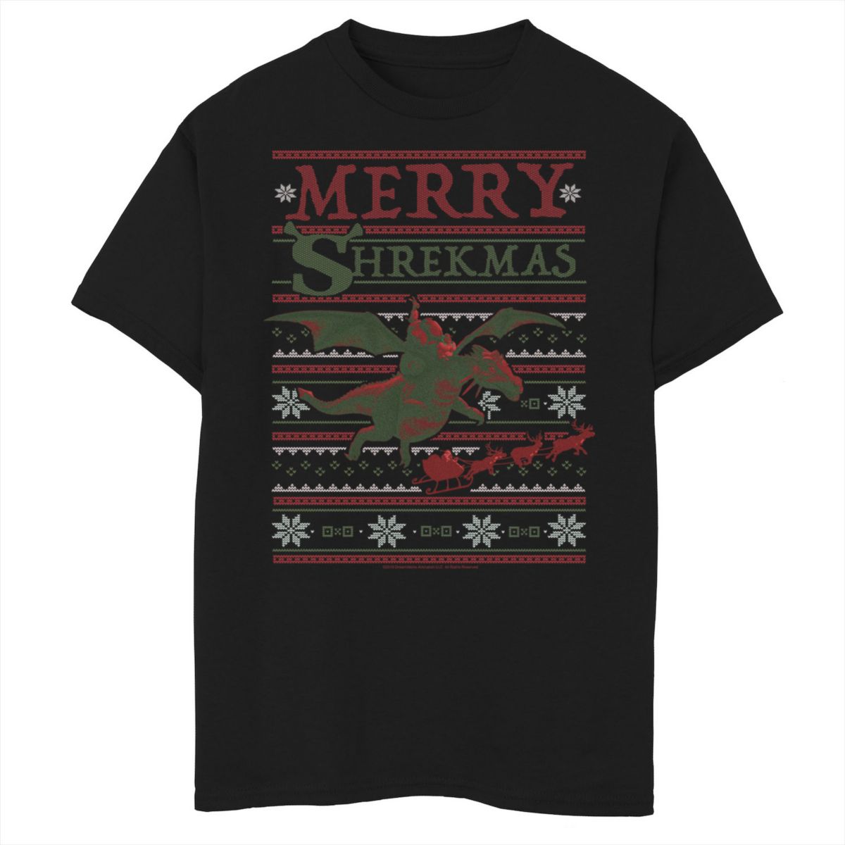 Футболка DreamWorks Shrek Merry Shrekmas From Donkey and Dragon Dreamworks