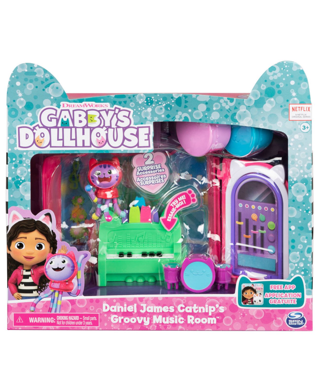 Groovy Music Room с игровым набором Дэниела Джеймса «Кошачья мята» Gabby's Dollhouse