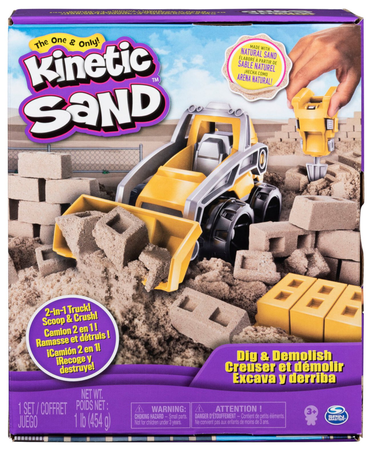 Игровой набор Dig Demolish с 1 фунтом и игрушечным грузовиком, Kinetic