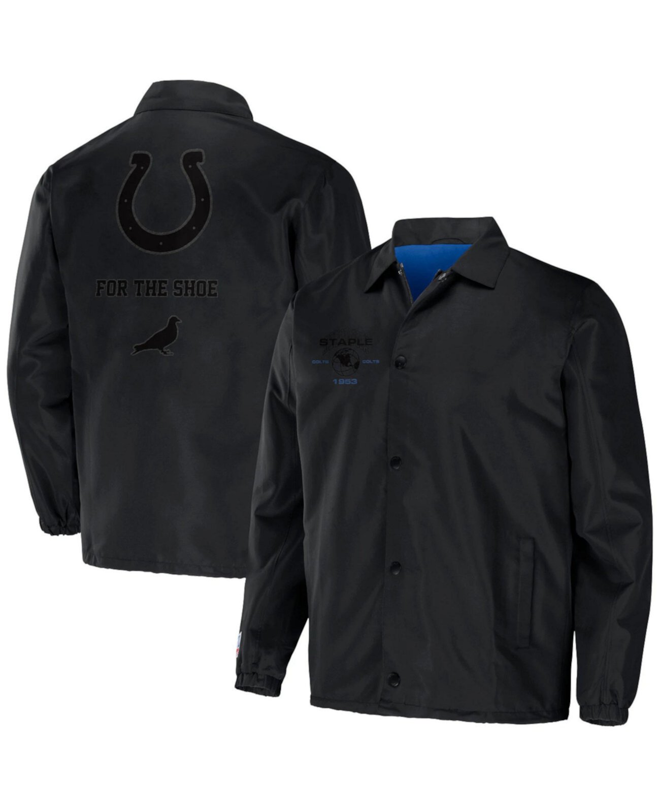 Мужская черная нейлоновая куртка с вышивкой NFL X Staple Indianapolis Colts NFL