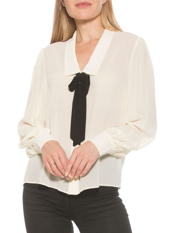 Прозрачная блузка Serena с завязками на шее ALEXIA ADMOR