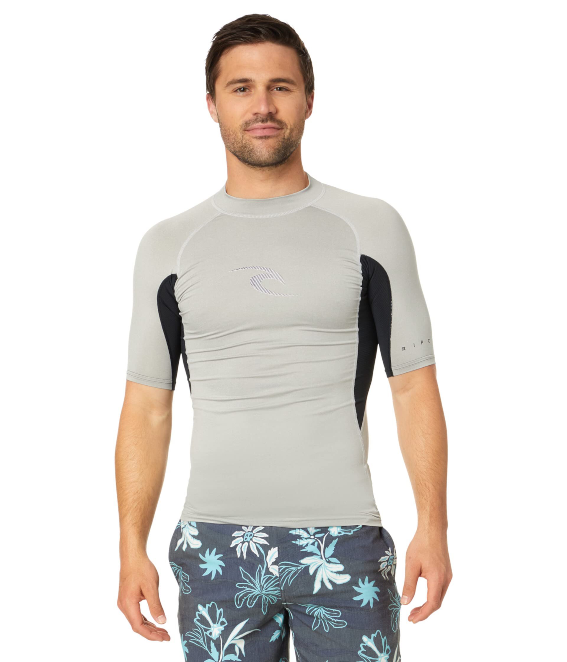 Футболка Rip Curl Waves S/S Performance Fit UV с защитой UPF 50+ и короткими рукавами Rip Curl