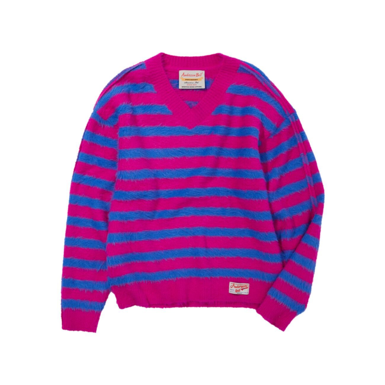 Полосатый свитер с V-образным вырезом Essential в полоску Andersson Bell