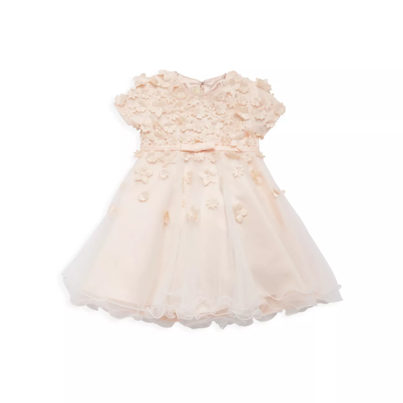 Для маленьких девочек &amp; Платье из органзы с цветочной аппликацией для маленькой девочки Joan Calabrese