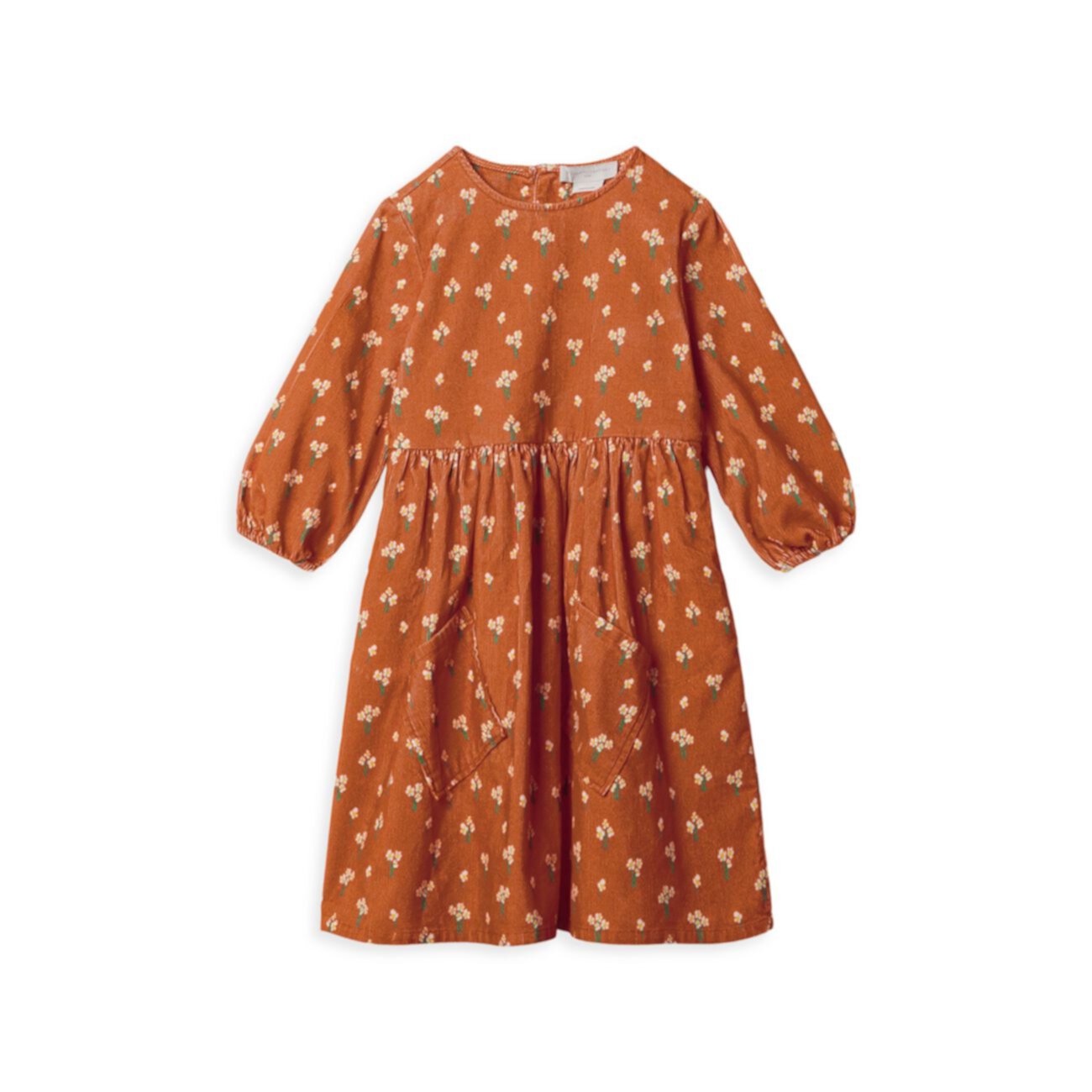 Маленькая девочка &amp;amp; Вельветовое платье с цветочным принтом для девочки Stella McCartney Kids