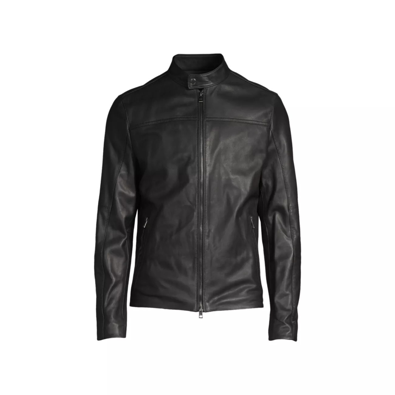 Leather Racer Jacket Michael Kors