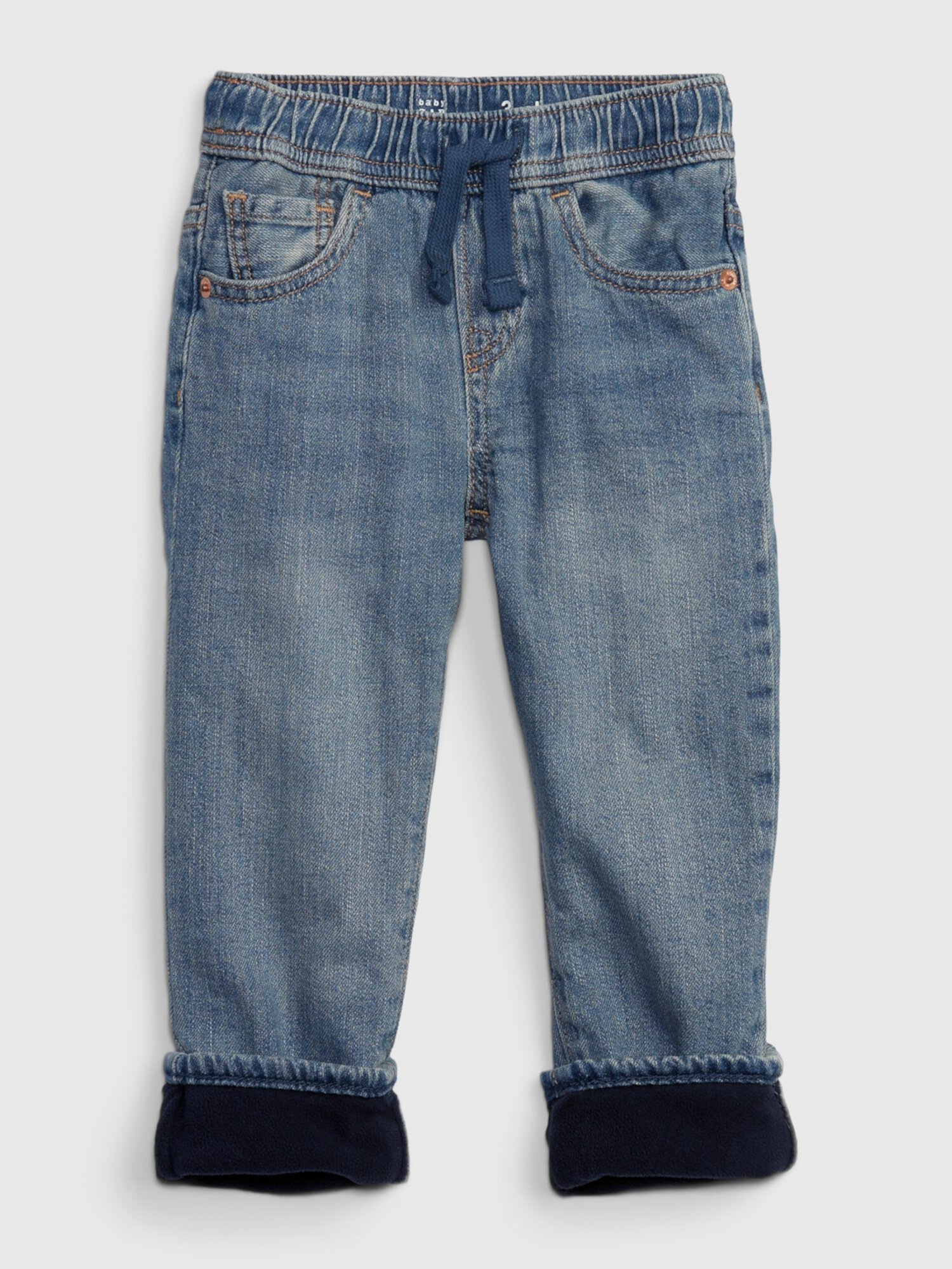 Узкие джинсы для малышей с подкладкой из флиса и тканью Washwell Gap
