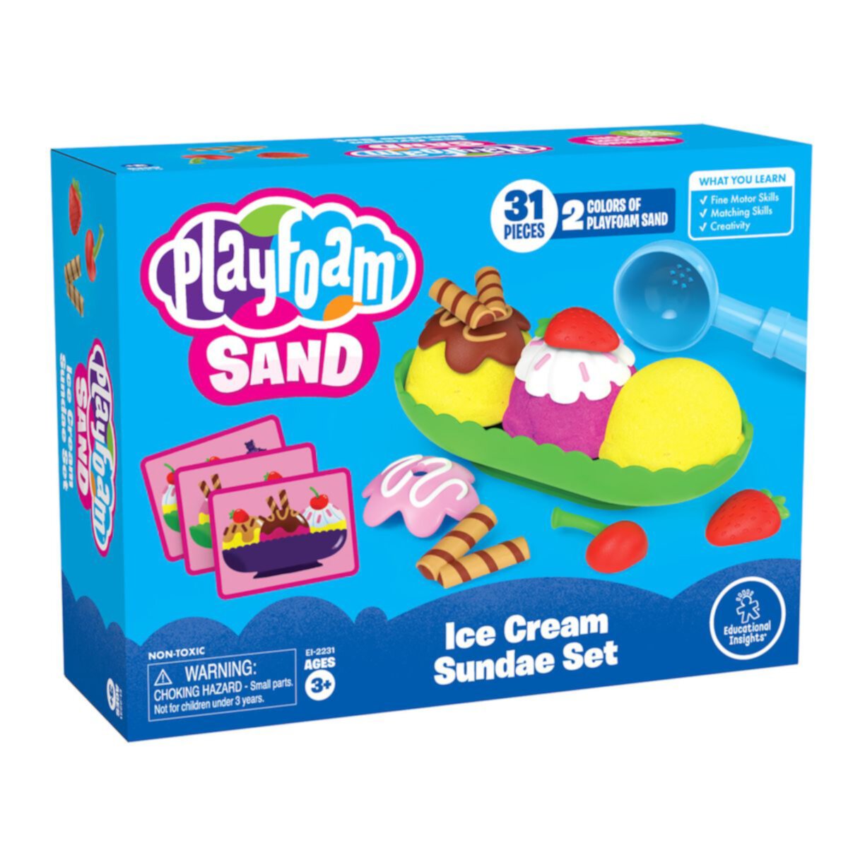 Образовательные идеи Набор мороженого с песком Playfoam и мороженым Educational Insights