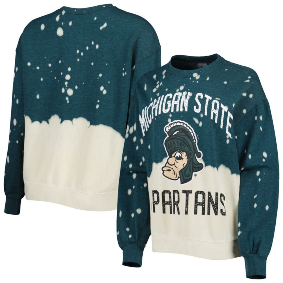 Женский пуловер с выцветшим рисунком Gameday Couture Michigan State Spartans Twice As Nice Gameday Couture