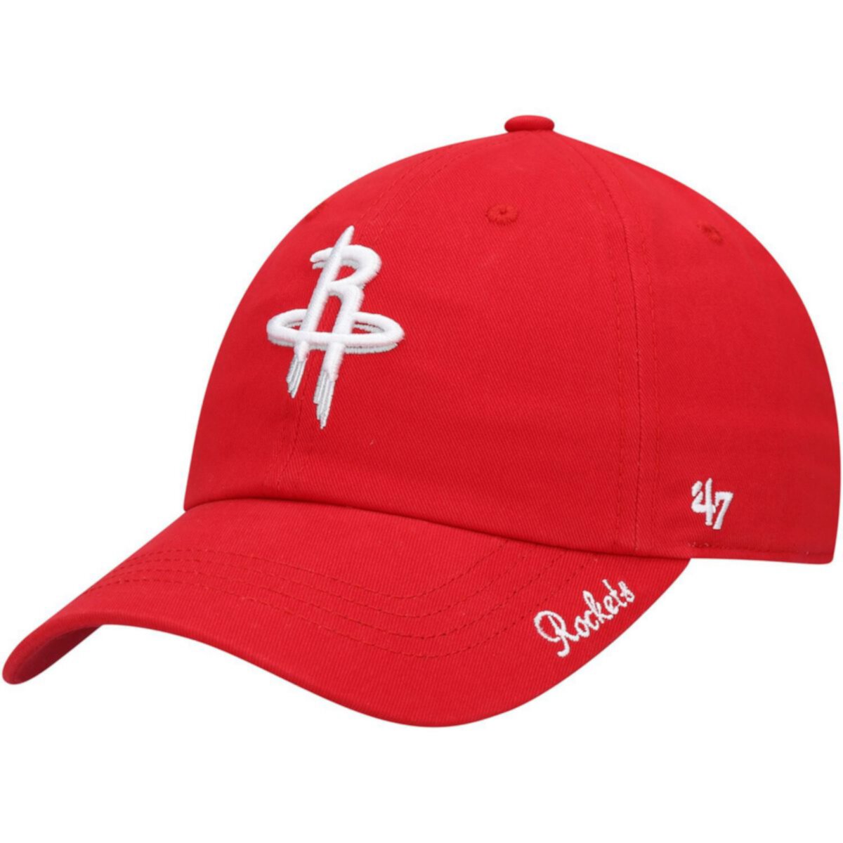 Женская кепка '47 Red Houston Rockets Miata Clean Up с регулируемым логотипом Unbranded