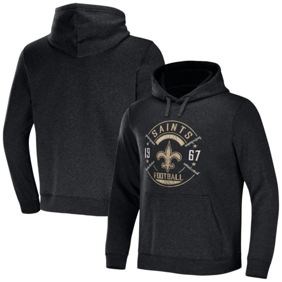 Мужская коллекция NFL x Darius Rucker от Fanatics Heather Charcoal New Orleans Saints Radar пуловер с капюшоном NFL x Darius Rucker Collection by Fanatics