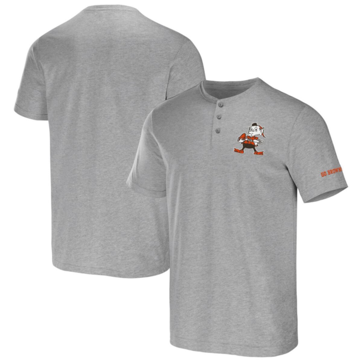 Мужская Футболка Darius Rucker Collection by Fanatics Cleveland Browns Henley Darius Rucker Collection by Fanatics