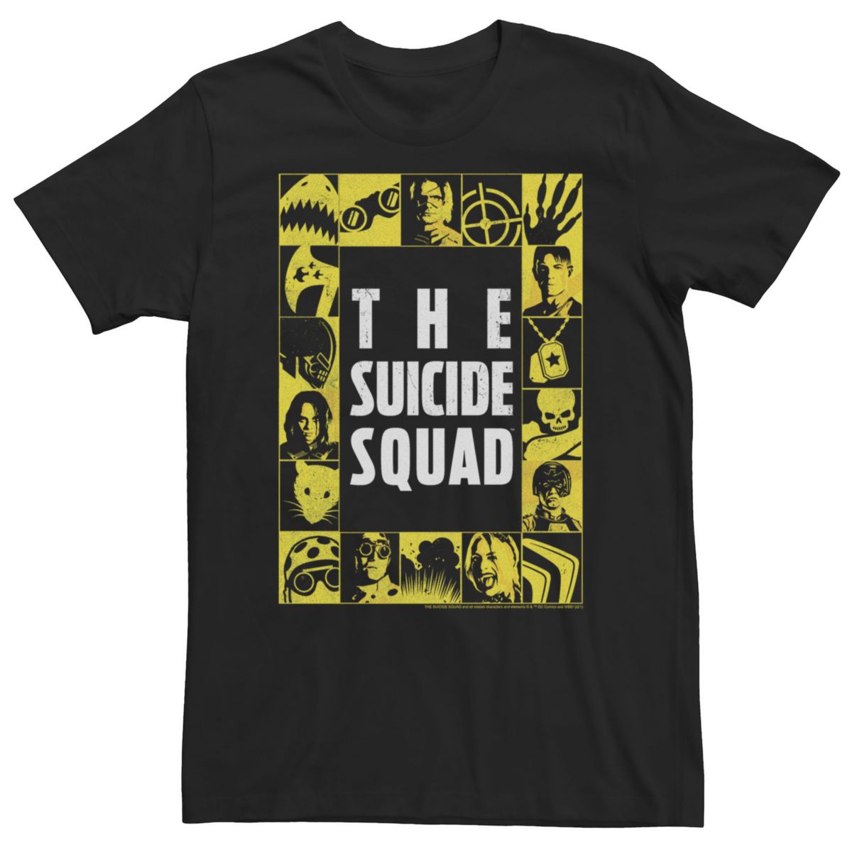 Мужская Футболка DC Comics Big & Tall The Suicide Squad Yellow Squares Logo DC Comics