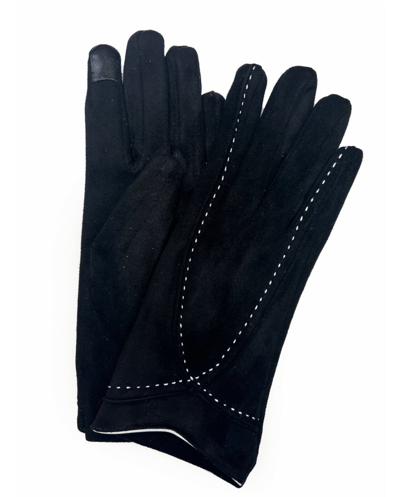 Женские прошитые перчатки из искусственной замши для сенсорного экрана Marcus Adler