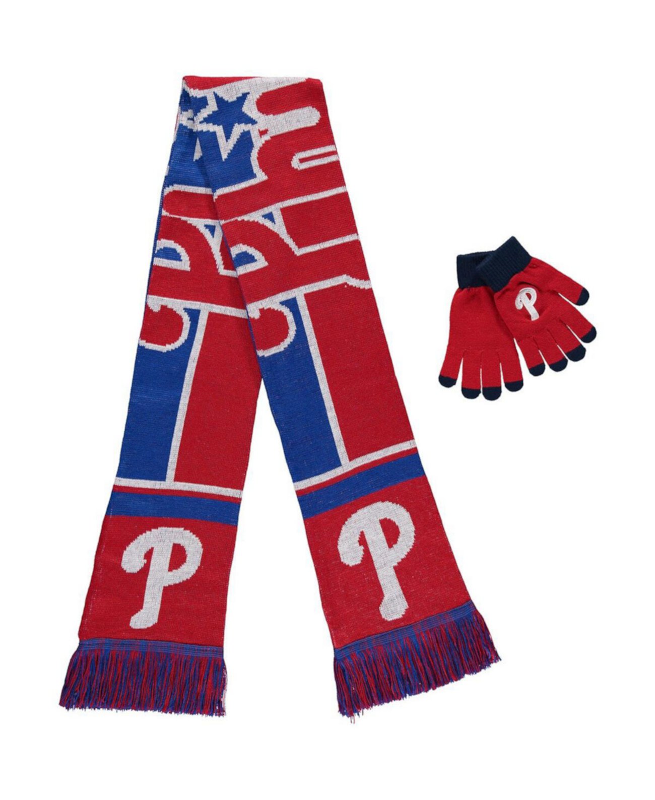 Женские перчатки и длинный шарф Philadelphia Phillies FOCO