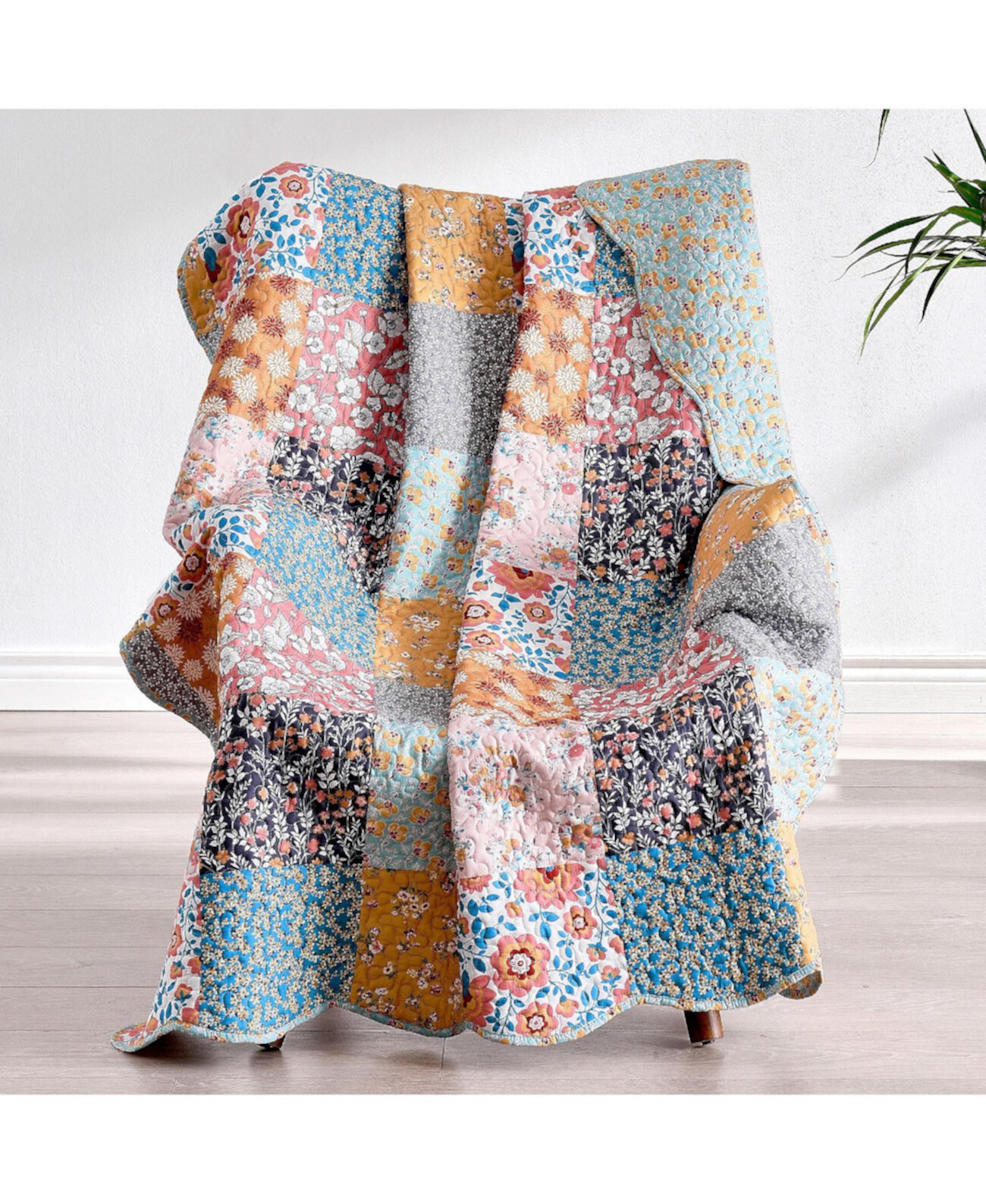 Одеяло Carlie Calico 50 x 60 дюймов Greenland Home Fashions