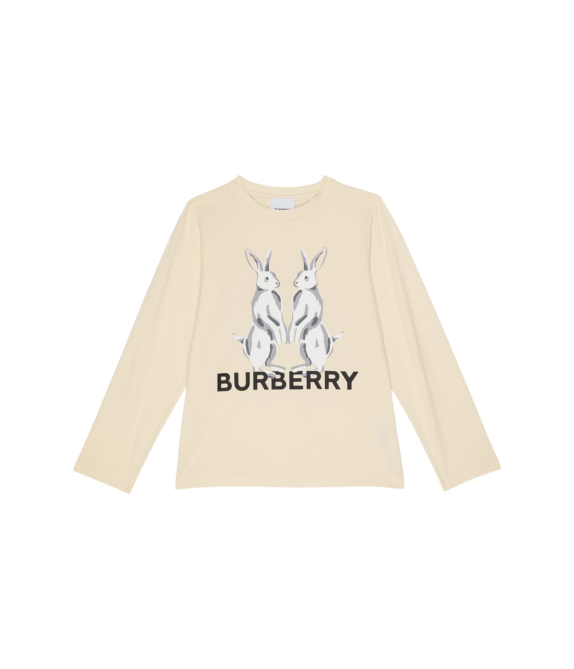 Детская стильная и удобная хлопковая футболка с длинным рукавом Burberry Hare Burberry